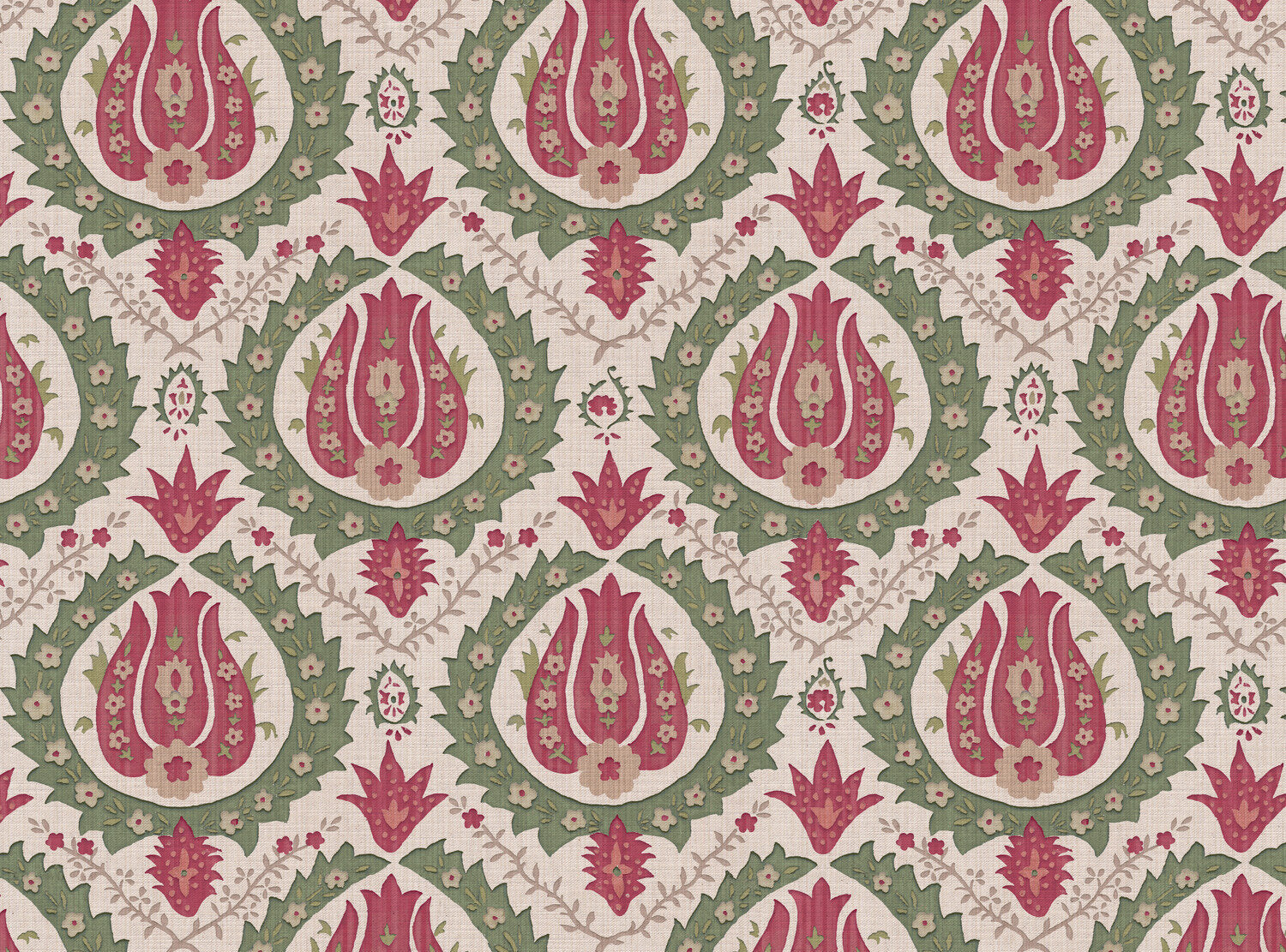 CW: Soft red green and gold | BASE: Mercia Linen