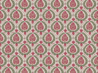 Soft red green and gold