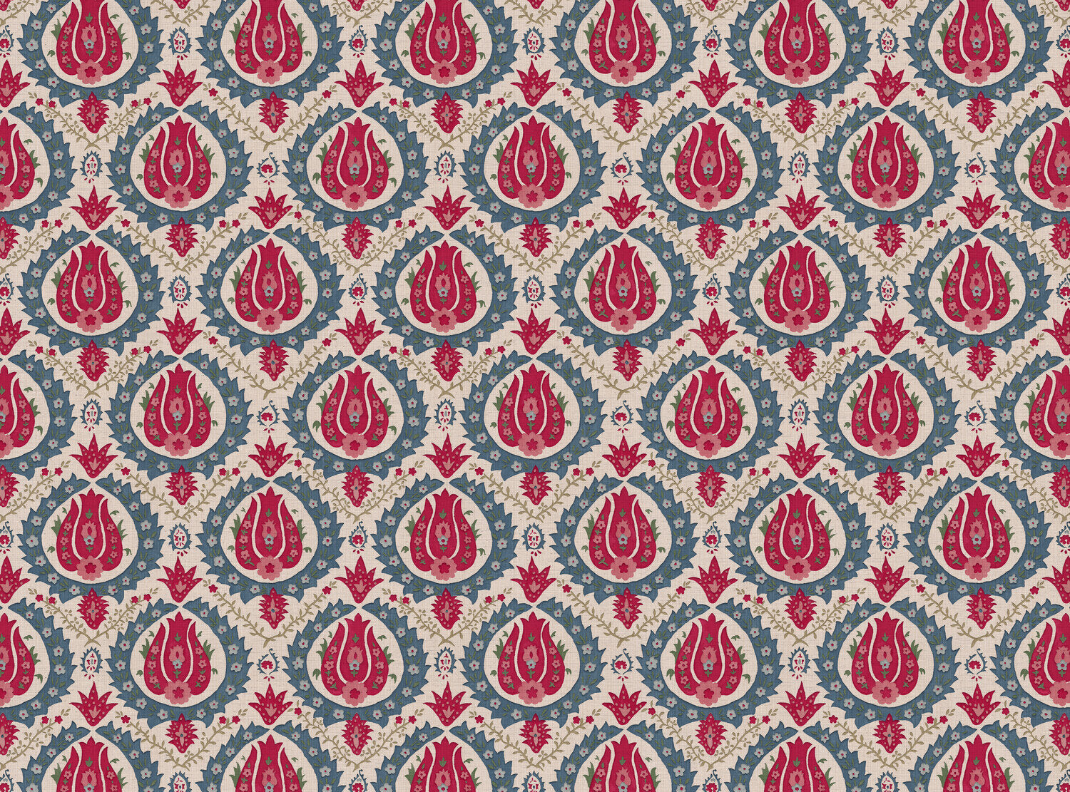 CW: Red pink green and blue | BASE: Natural Luxury Linen