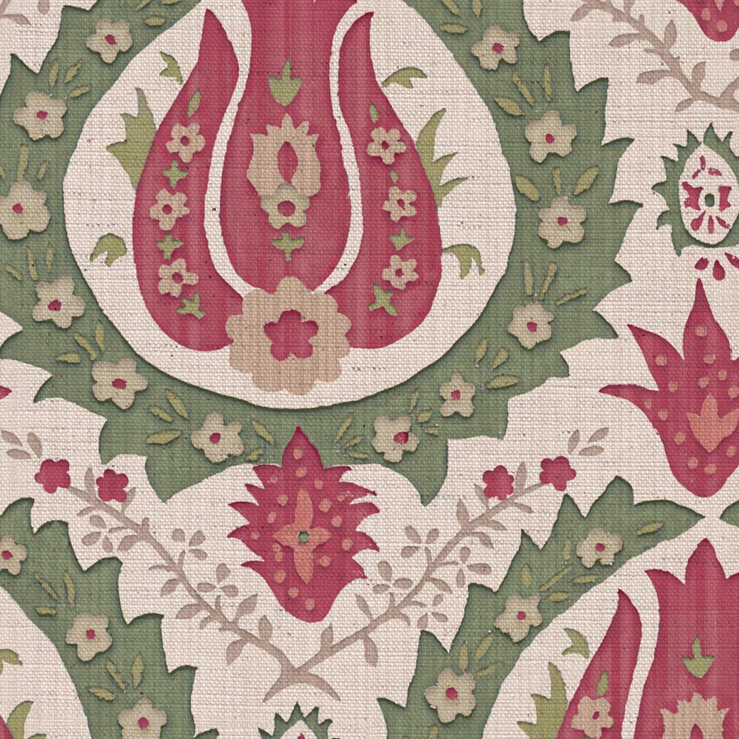 CW: Soft red green and gold | BASE: Natural Luxury Linen | HERO