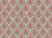 Soft red green and gold