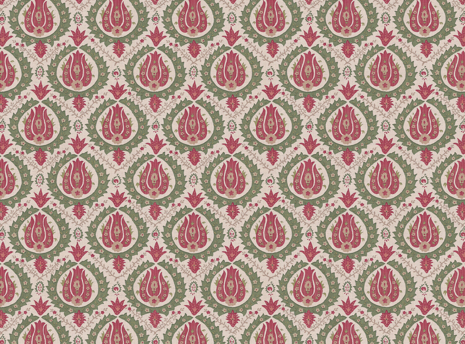 CW: Soft red green and gold | BASE: Natural Luxury Linen