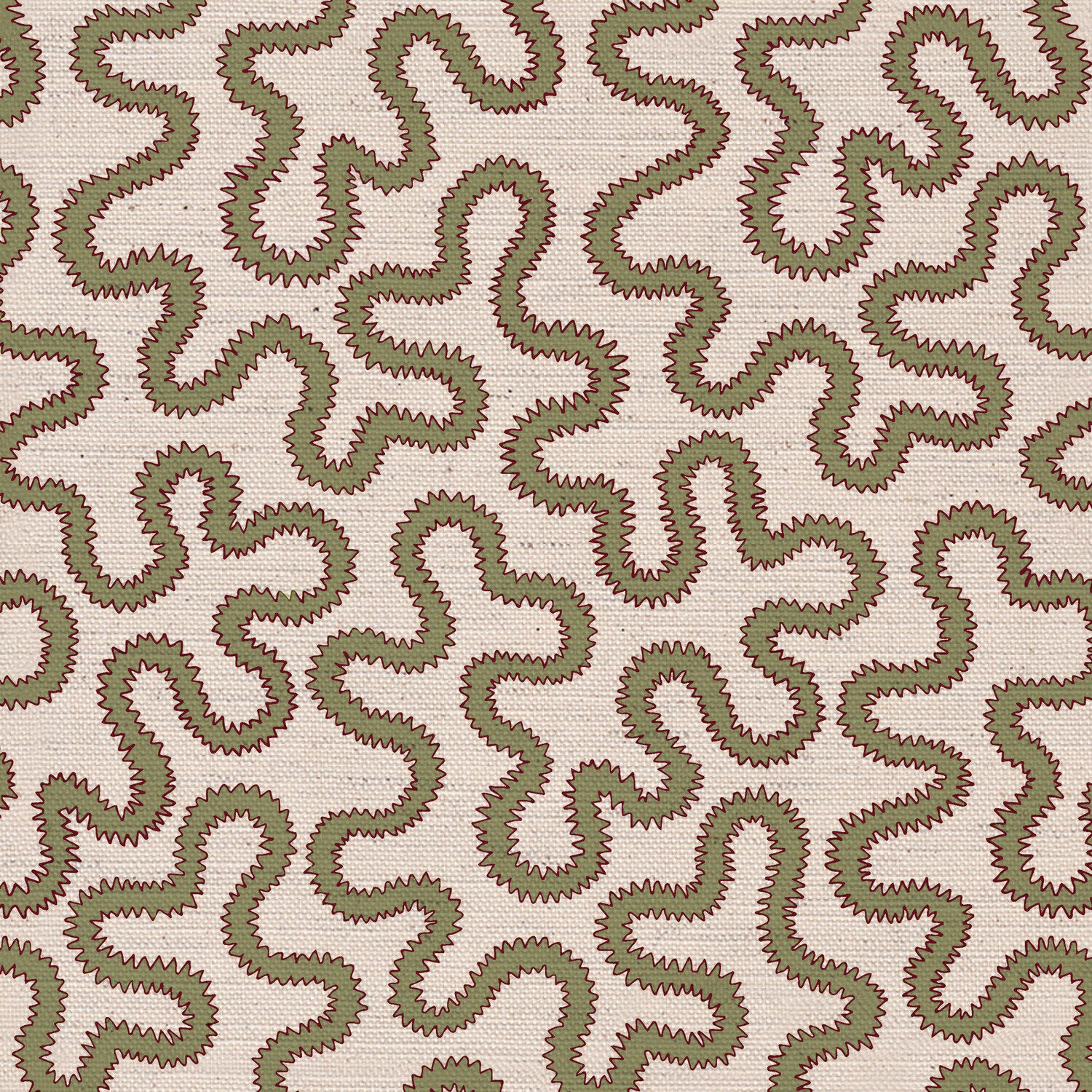 CW: Moss green and red | BASE: Natural Luxury Linen | HERO