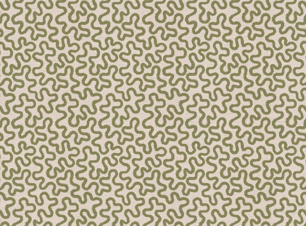 CW: Moss green on lighter ground | BASE: Natural Luxury Linen