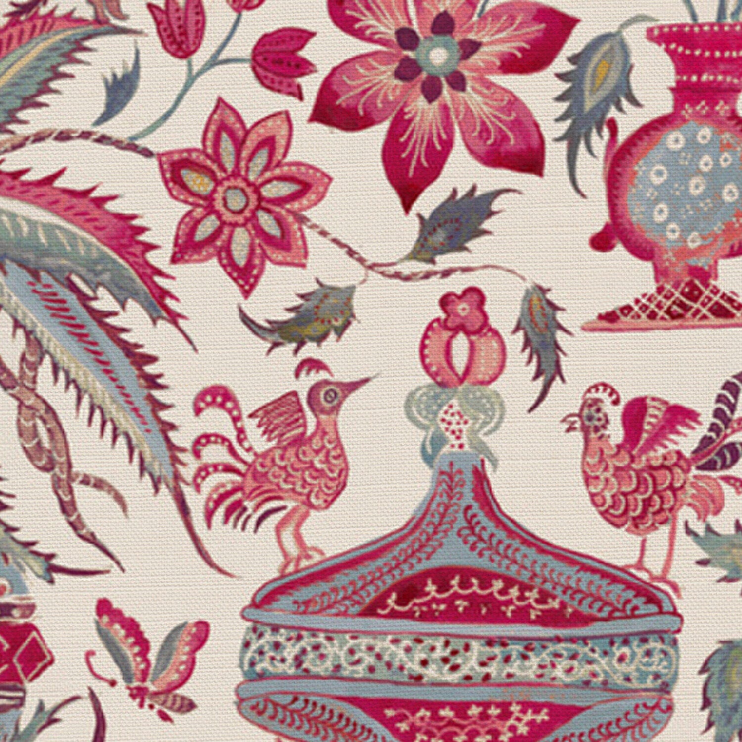 CW: Indienne leafy background | BASE: Luxury Linen | HERO