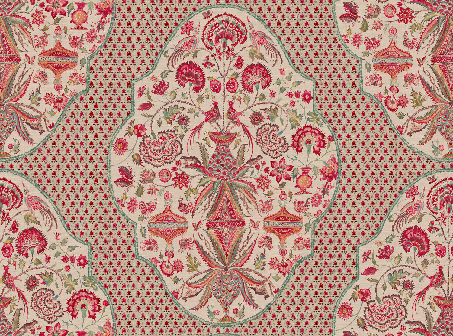 CW: Green leafy background | BASE: Mercia Linen