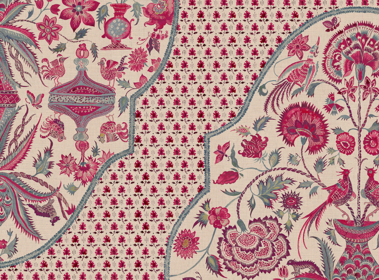 CW: Pinky red and grey blue | BASE: Mercia Linen
