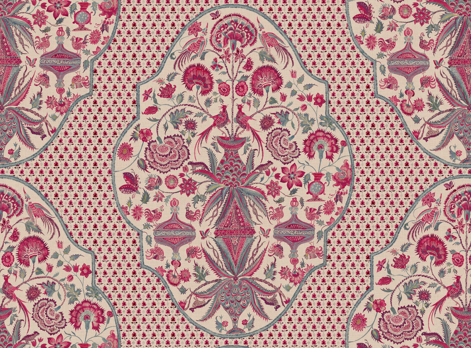 CW: Pinky red and grey blue | BASE: Mercia Linen
