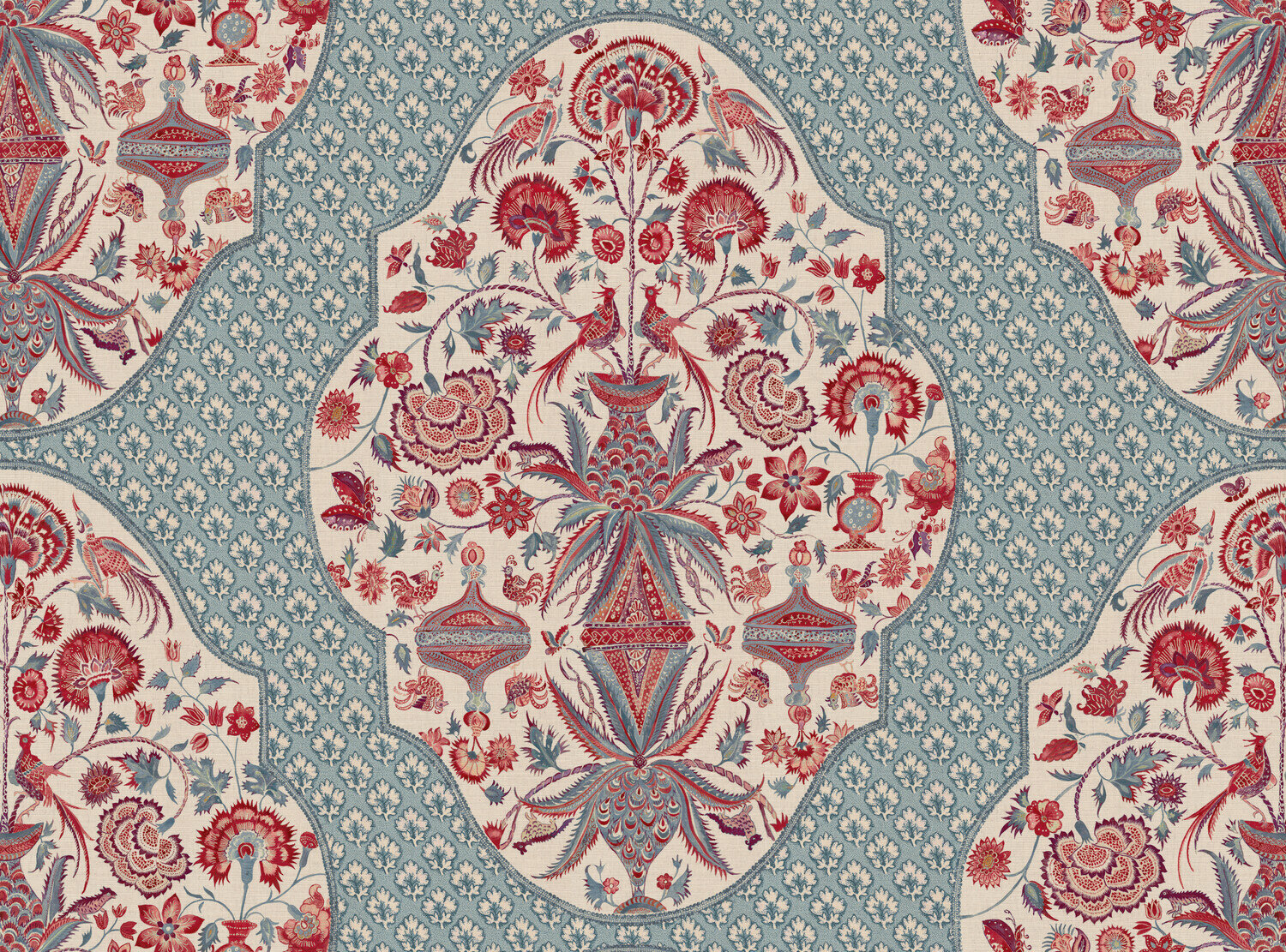 CW: Red and blue with Ella background | BASE: Mercia Linen