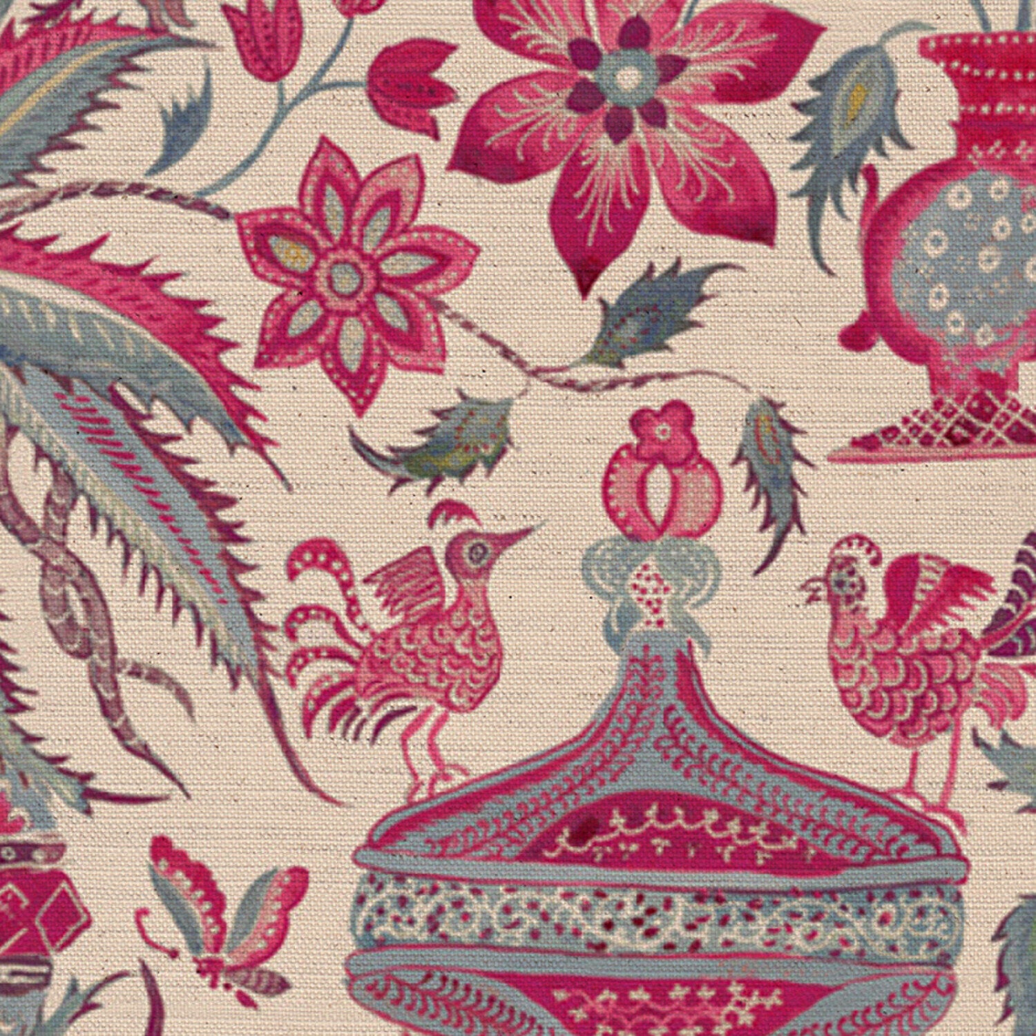 CW: Pinky red and grey blue | BASE: Natural Luxury Linen | HERO