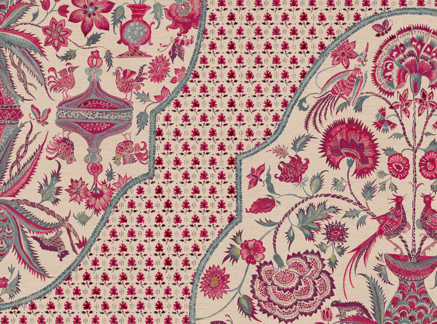 CW: Pinky red and grey blue | BASE: Natural Luxury Linen