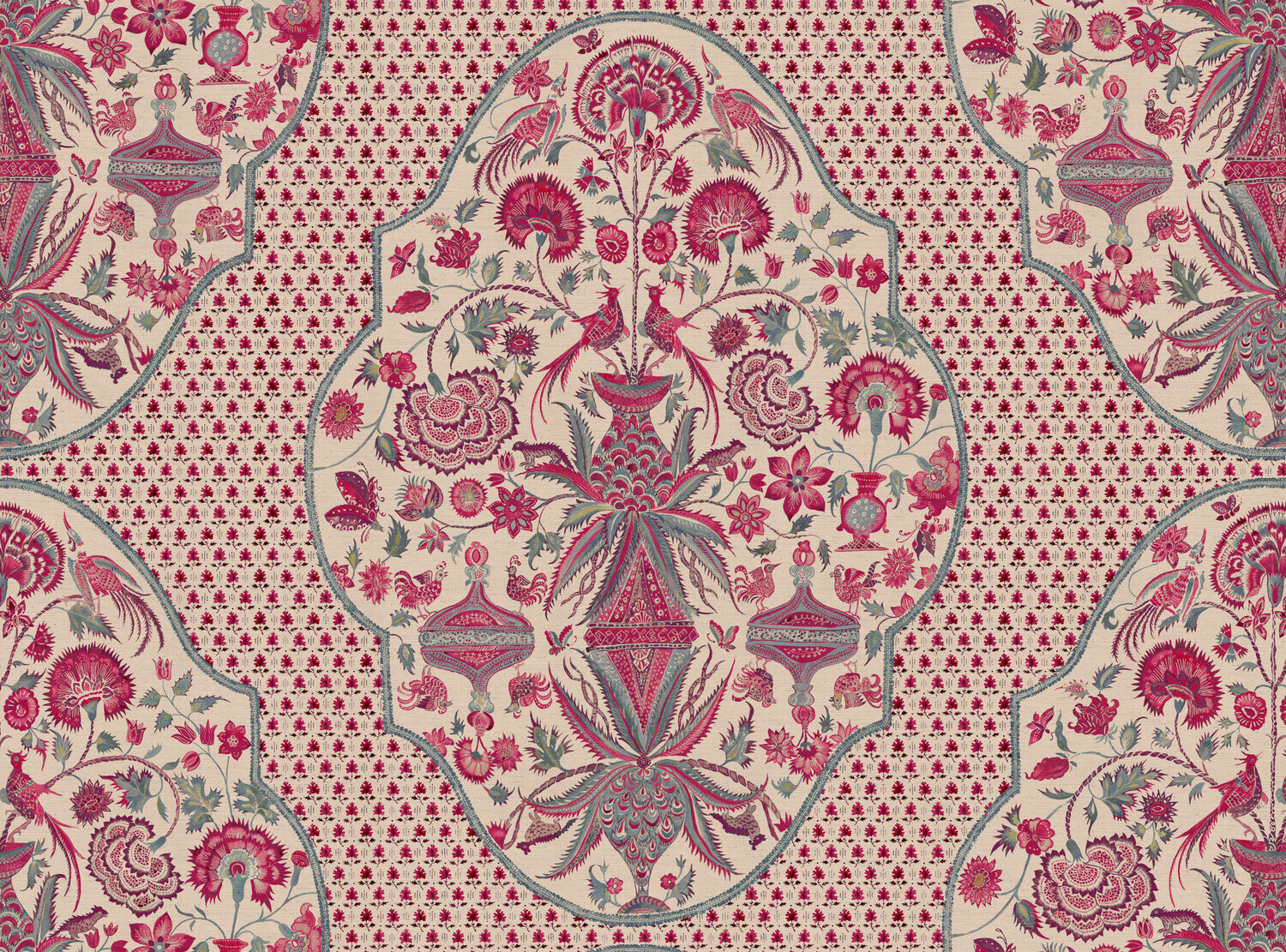 CW: Pinky red and grey blue | BASE: Natural Luxury Linen