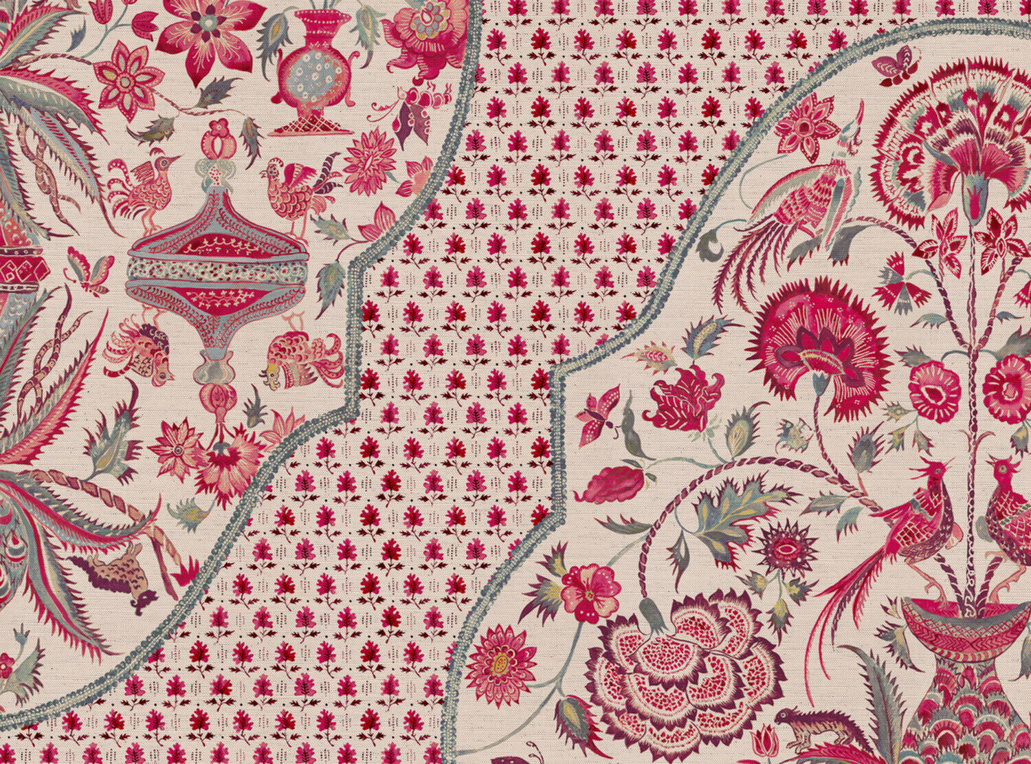 CW: Warm red and grey blue | BASE: Natural Luxury Linen