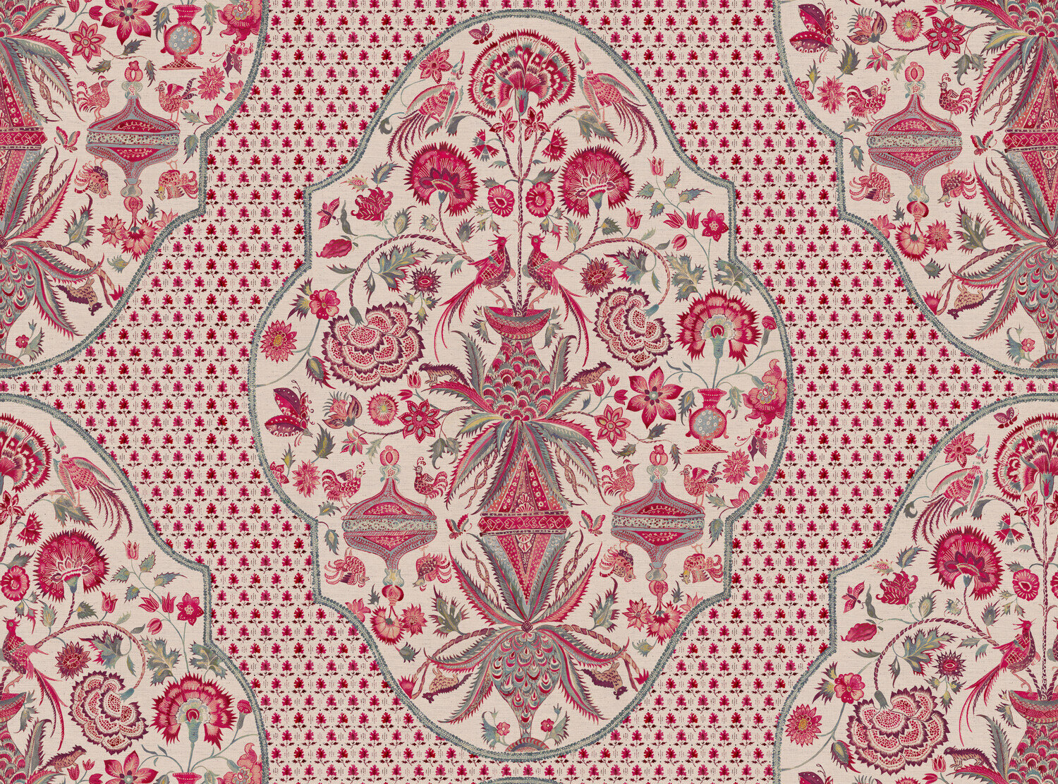 CW: Warm red and grey blue | BASE: Natural Luxury Linen