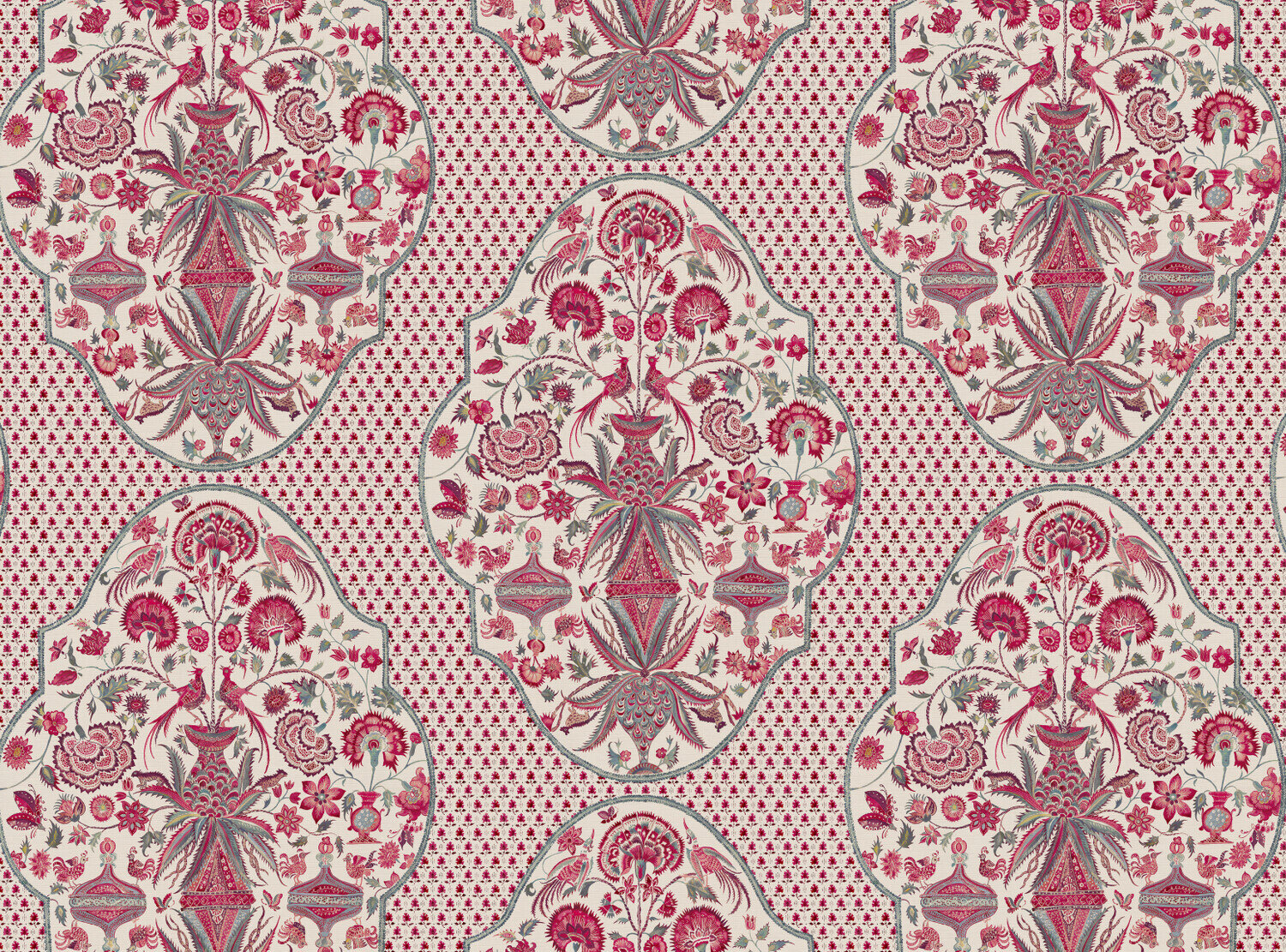 CW: Indienne leafy background | BASE: Luxury Linen