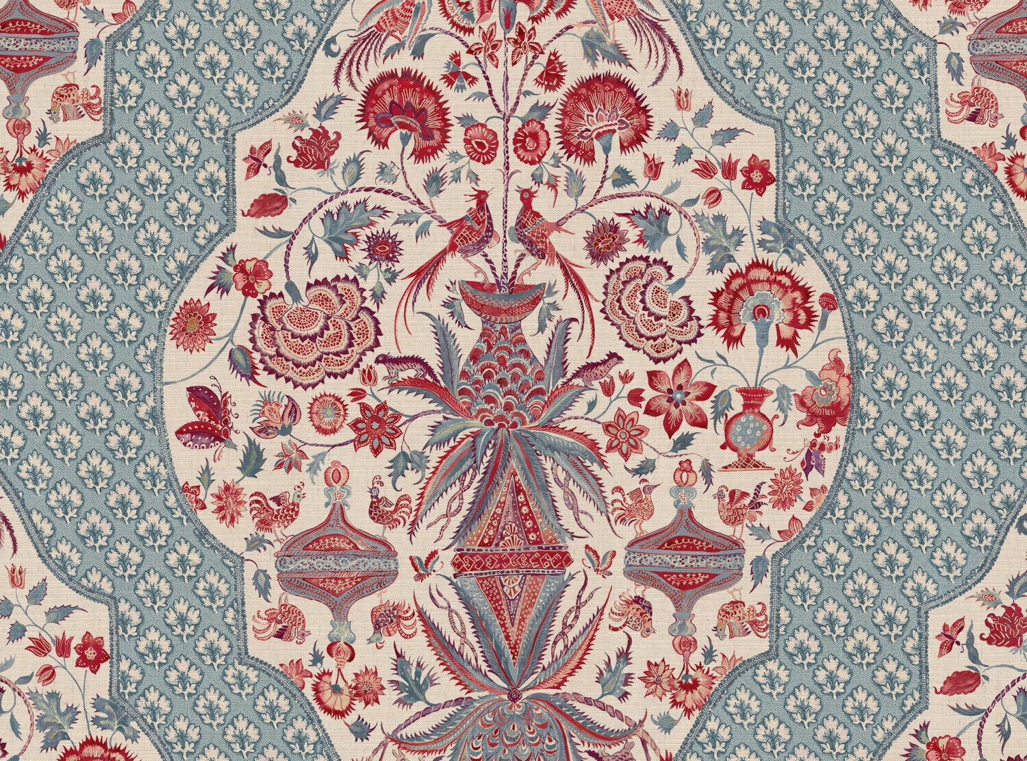 CW: Red and blue with Ella background | BASE: Mercia Linen