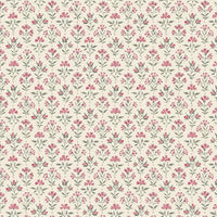 Soft pink and grey green cream ground