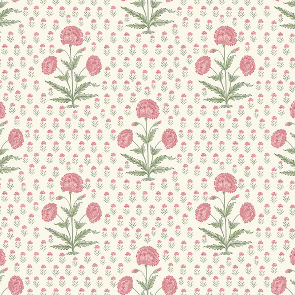 Amara Wallpaper soft pink and green
