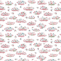 Soft red pink and blue