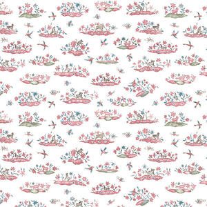 Soft red pink and blue