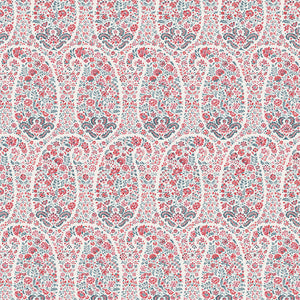 Warm red and grey blue