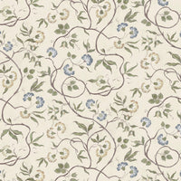 Cream ground blue and green