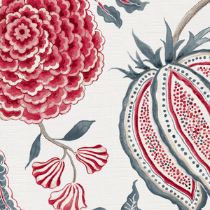 Deep warm red and grey blue