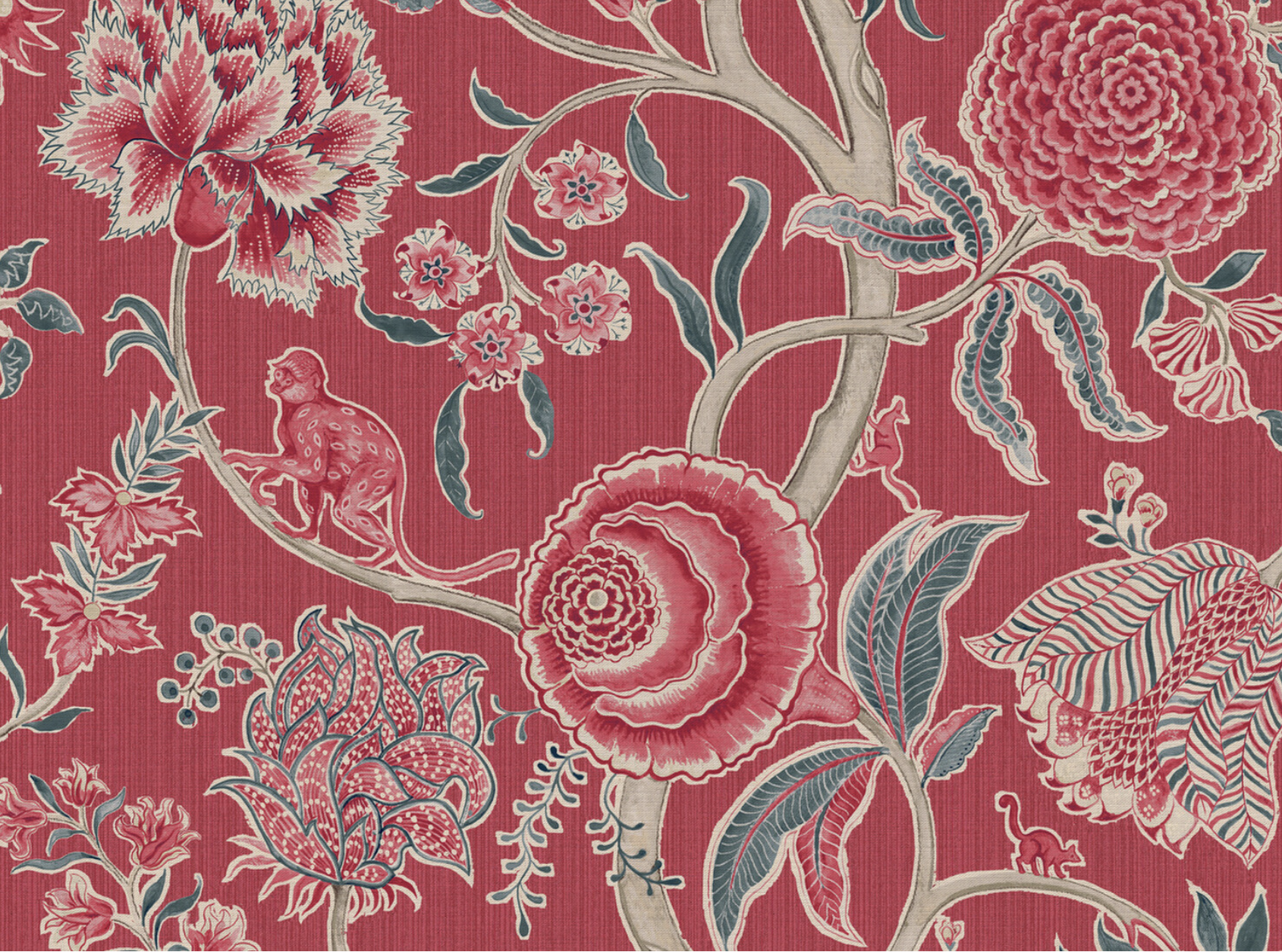 Monkey Palampore Fabric