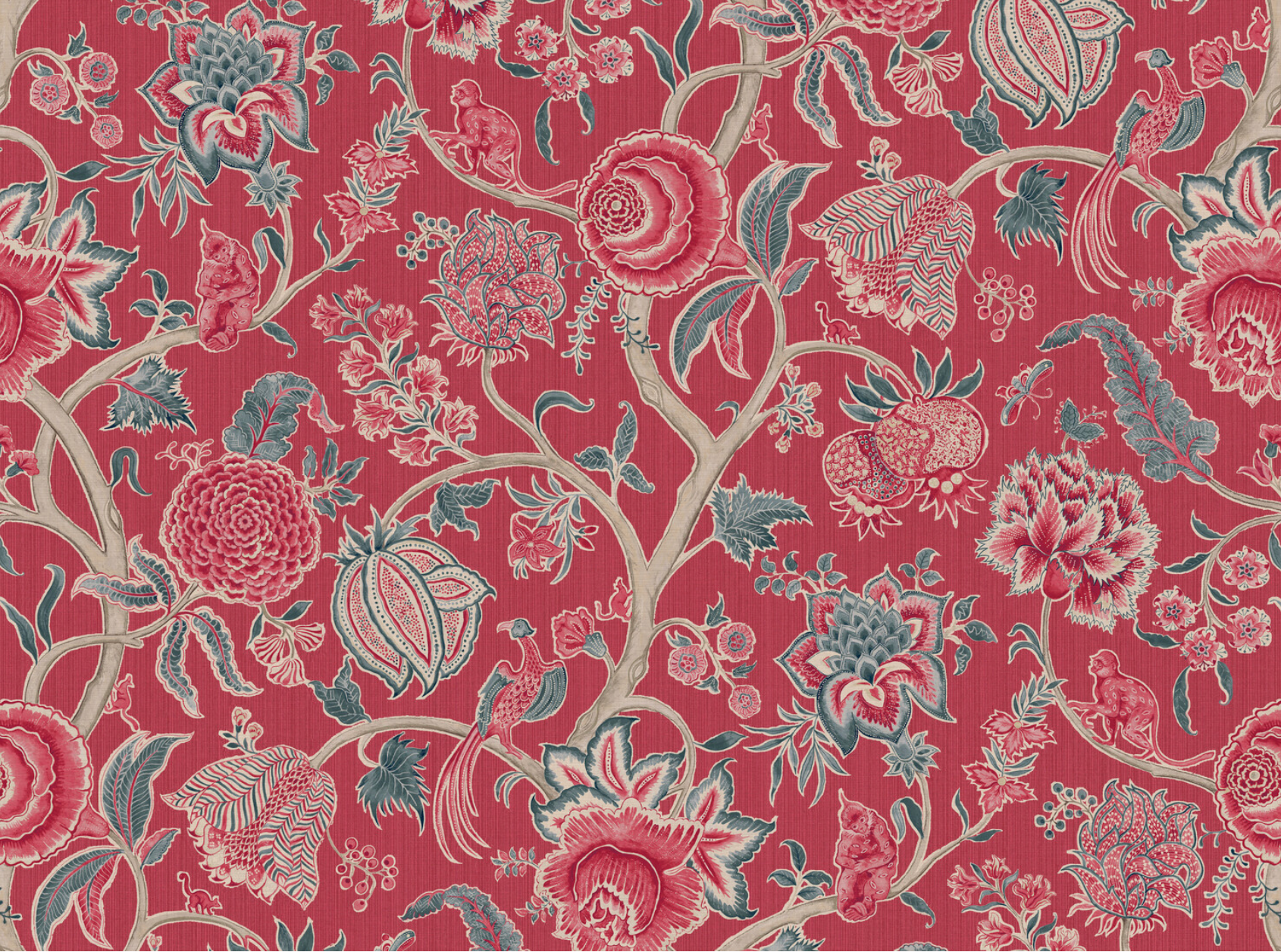 Monkey Palampore Fabric