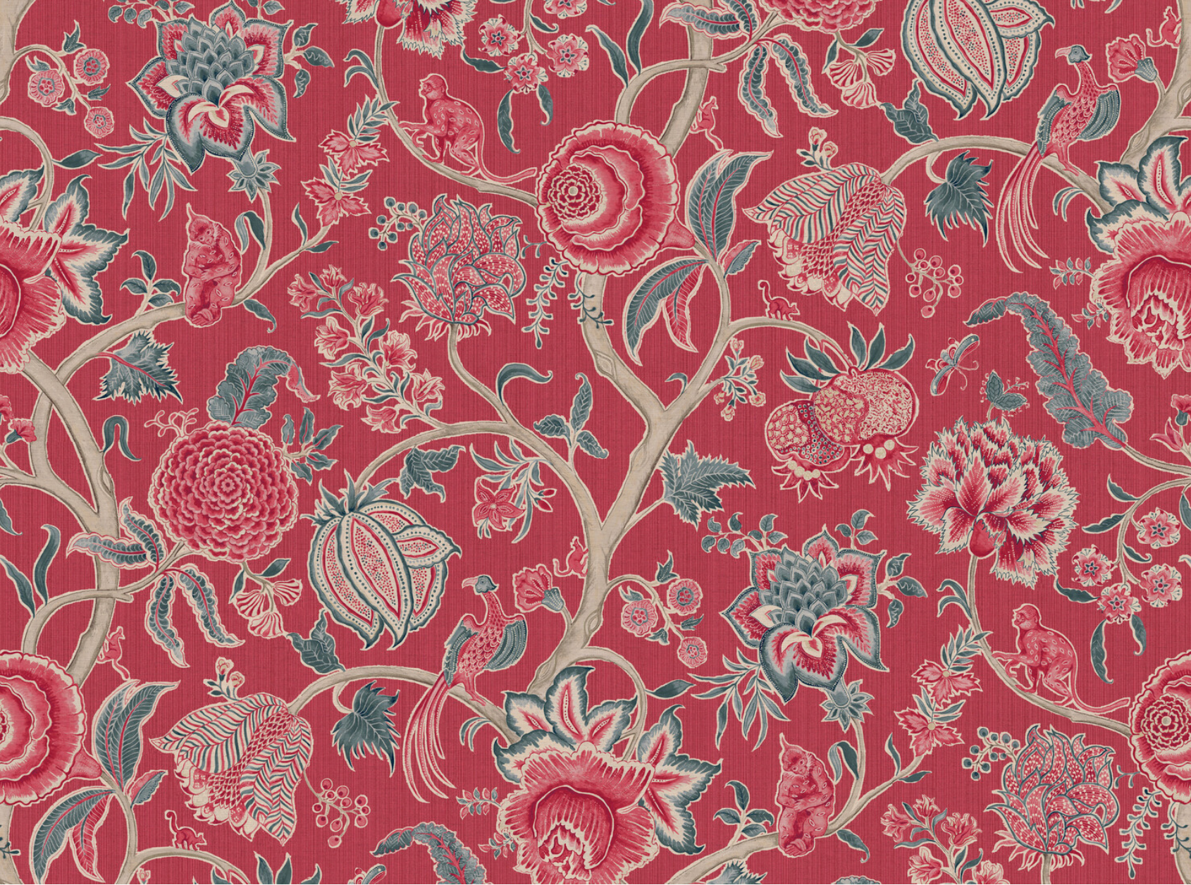 Monkey Palampore Fabric