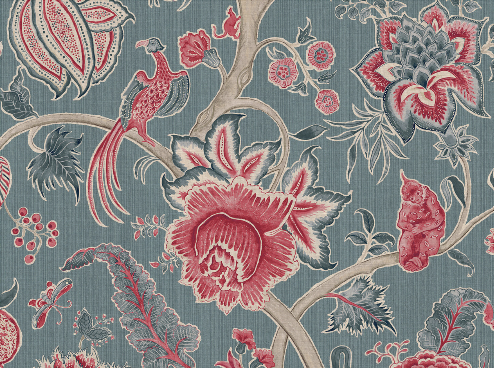Monkey Palampore Fabric