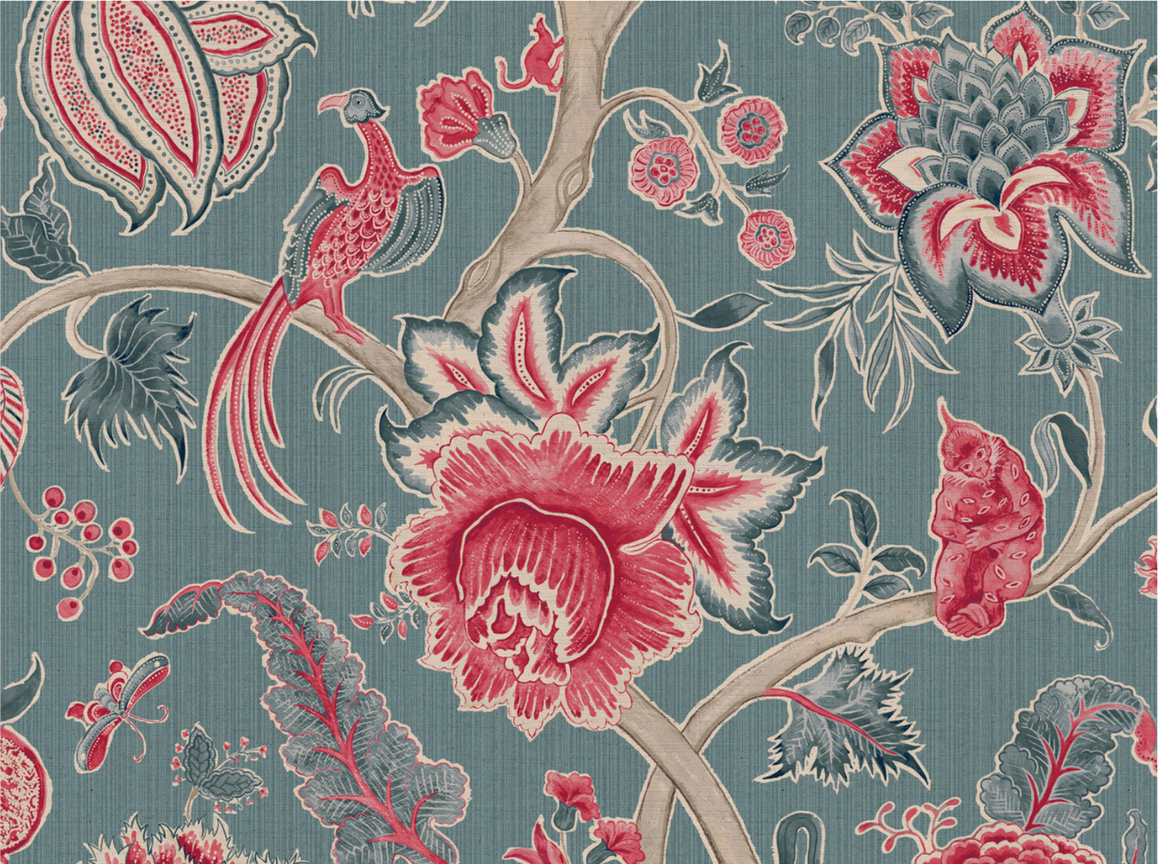 Monkey Palampore Fabric