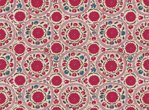 Red blue and green with Suzani