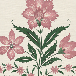 Soft pink and racing green