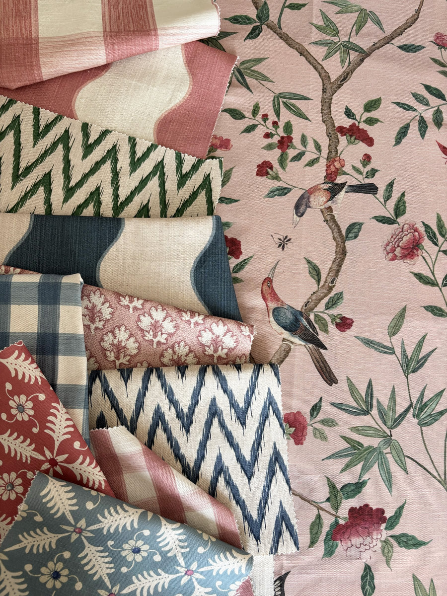 Chinoiserie Garden fabric mix by Alison Gee