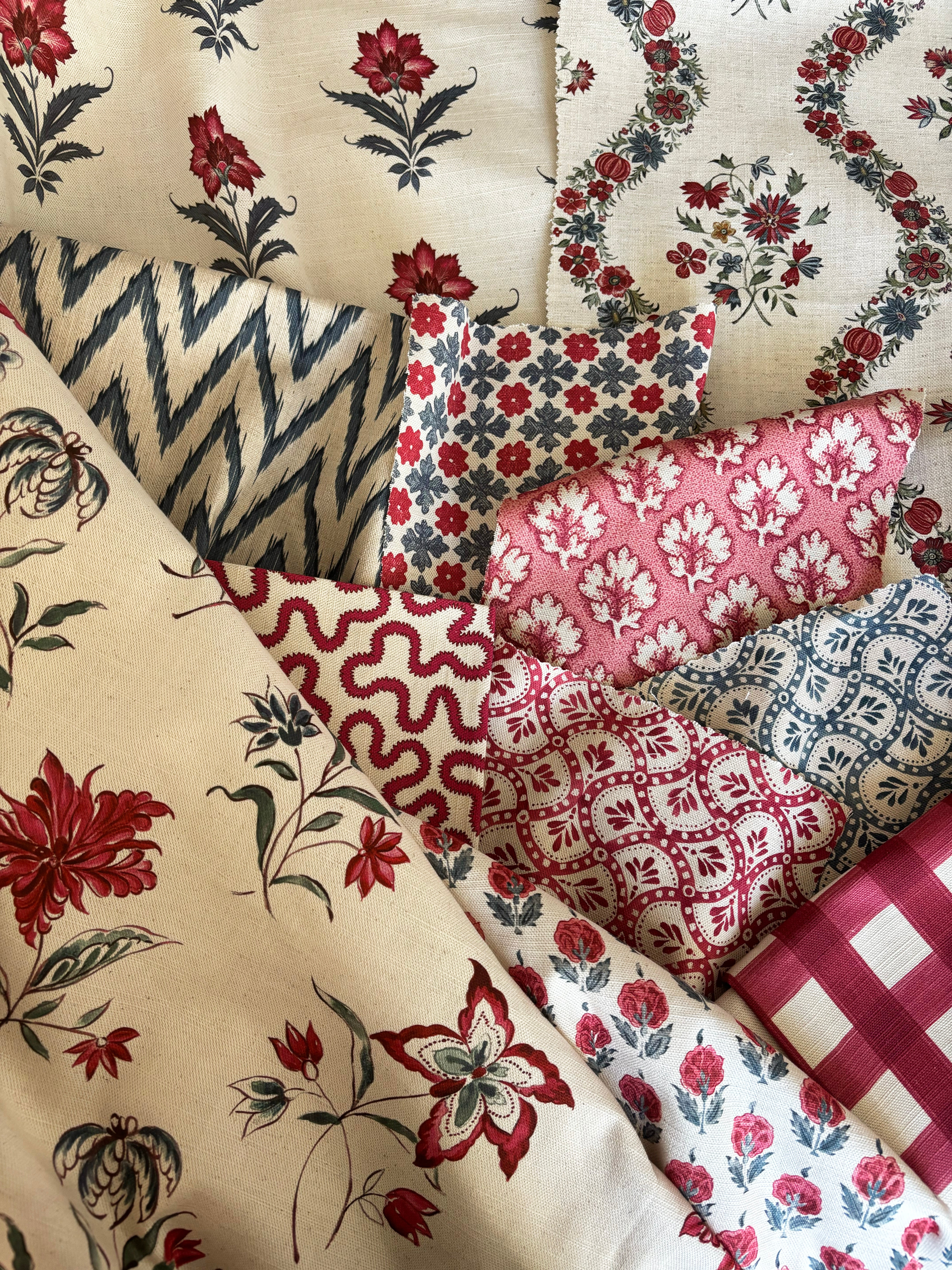 French Indienne Chic fabric colour story by Alison Gee, first photograph