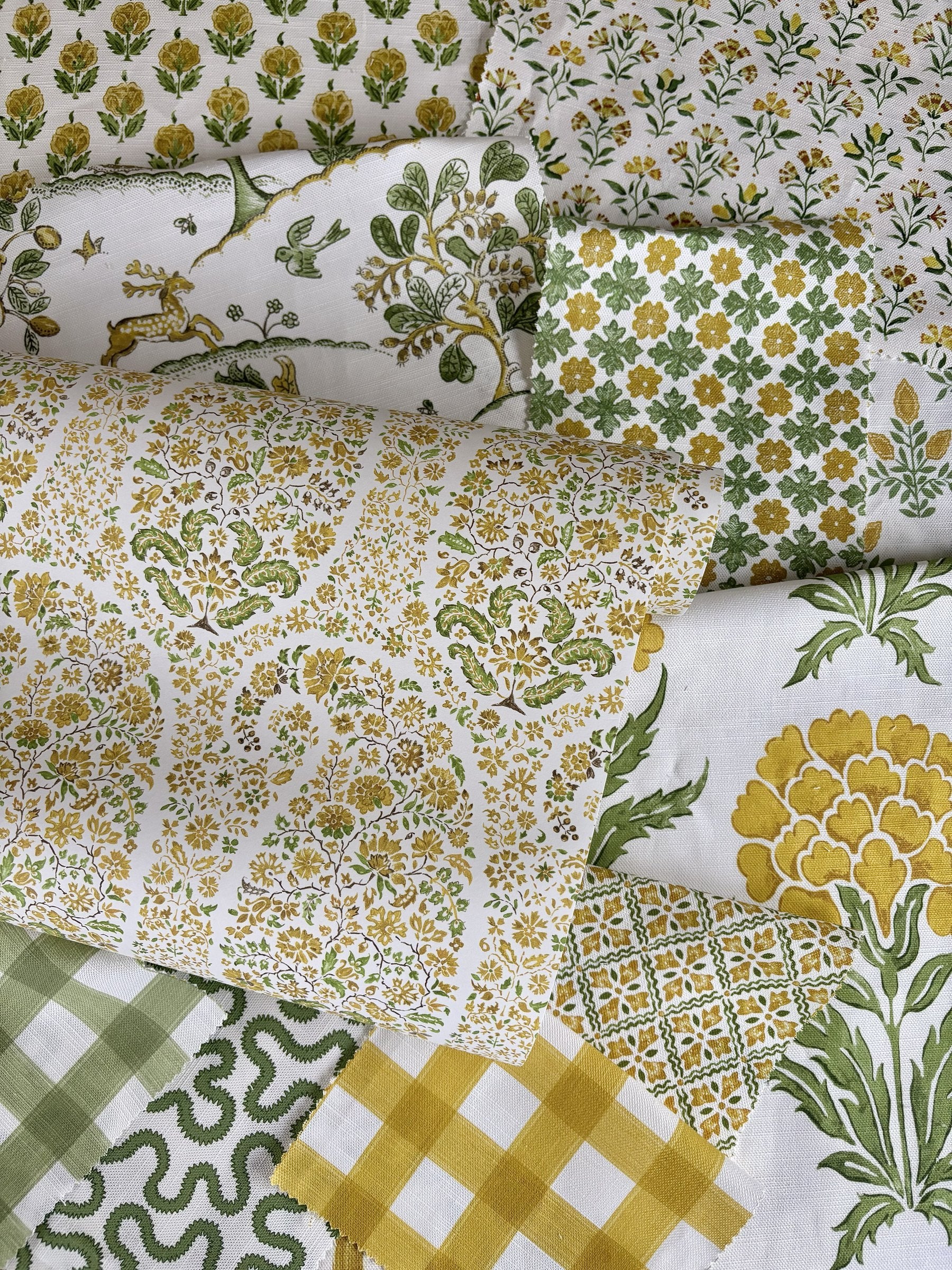 Summer Meadow fabric mix by Alison Gee