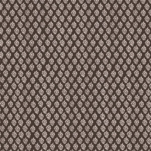 Ditsy Natural Luxury Linen - dark chocolate