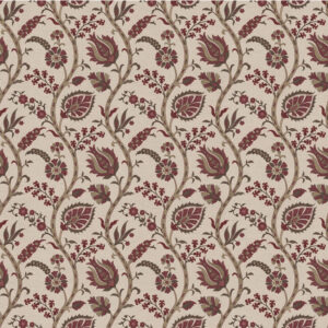 Ali Natural Luxury Linen - Dark red and chocolate