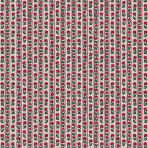 Bukhara Flower Stripe Natural Luxury Linen